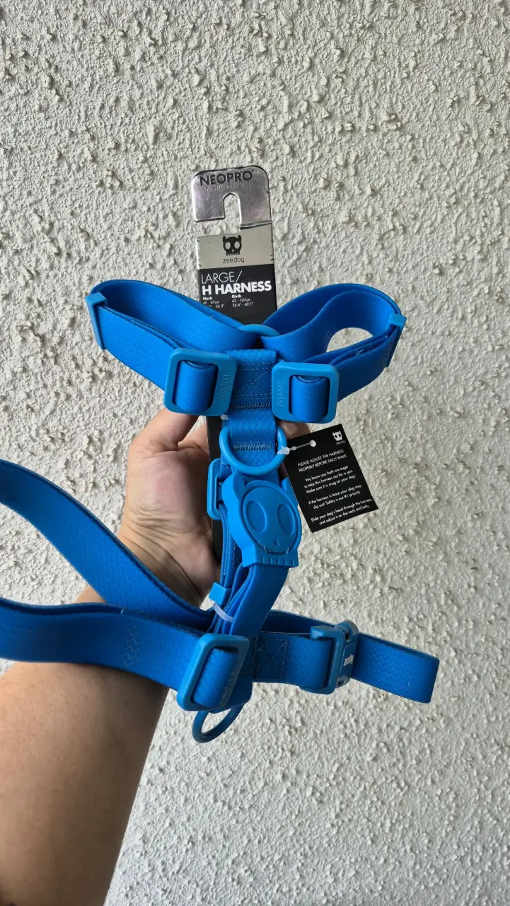 Arnés para perro talla L azul Neopro - 1