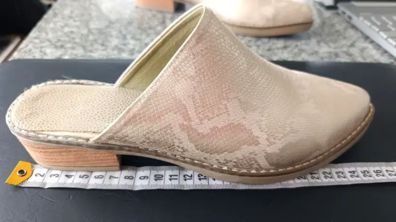 Zapatos Puntillas de Cuero Beige Dorado #39 - 5