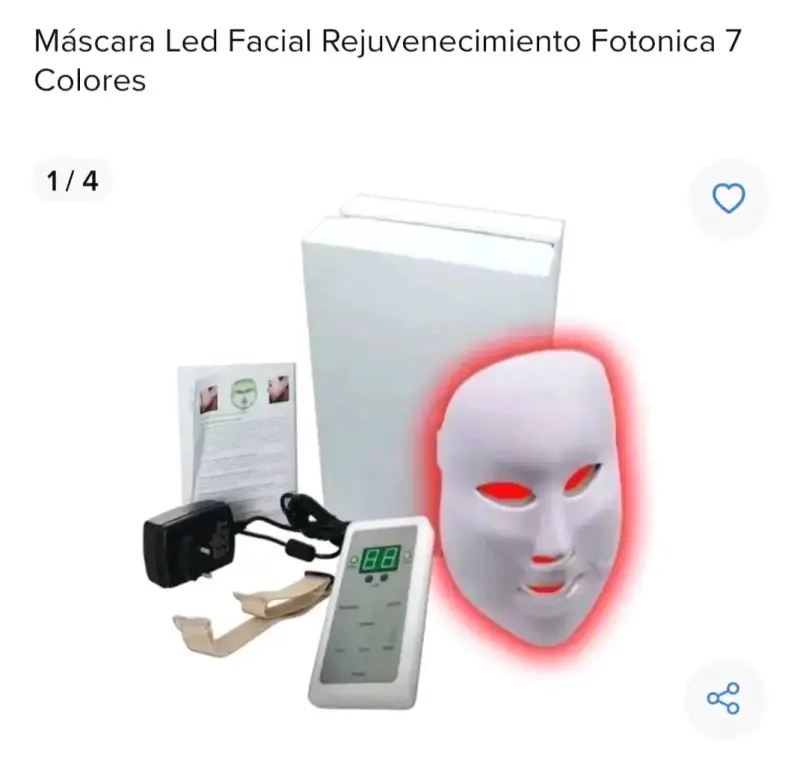 Máscara LED Facial Rejuvenecimiento Fotónica 7 Colores - 2