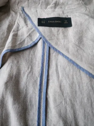 Chaleco Largo Beige Zara Basic para Mujer - miniatura 4