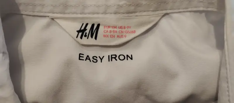 Camisa Blanca H&M Easy Iron para Niño - 2