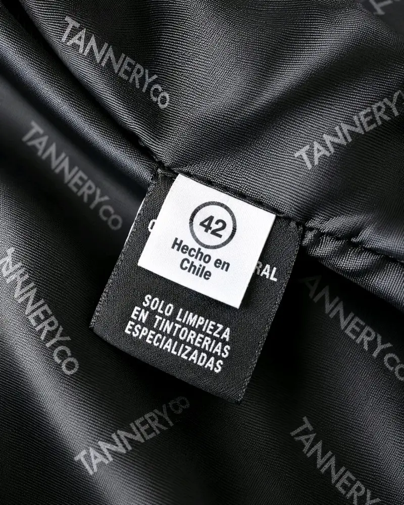 Abrigo largo de cuero legítimo, negro Tannery Co - 5