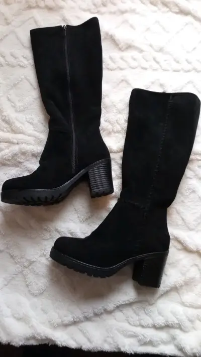 Botas negras de gamuza 37 - miniatura 1