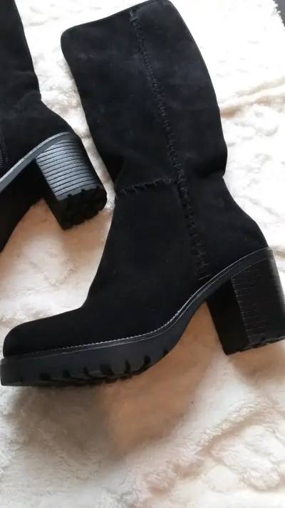Botas negras de gamuza 37 - miniatura 2