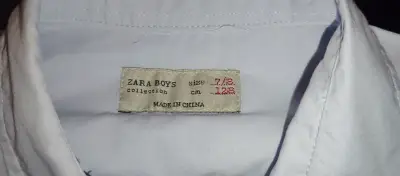 Camisa Celeste de Niño Zara con logo - miniatura 2