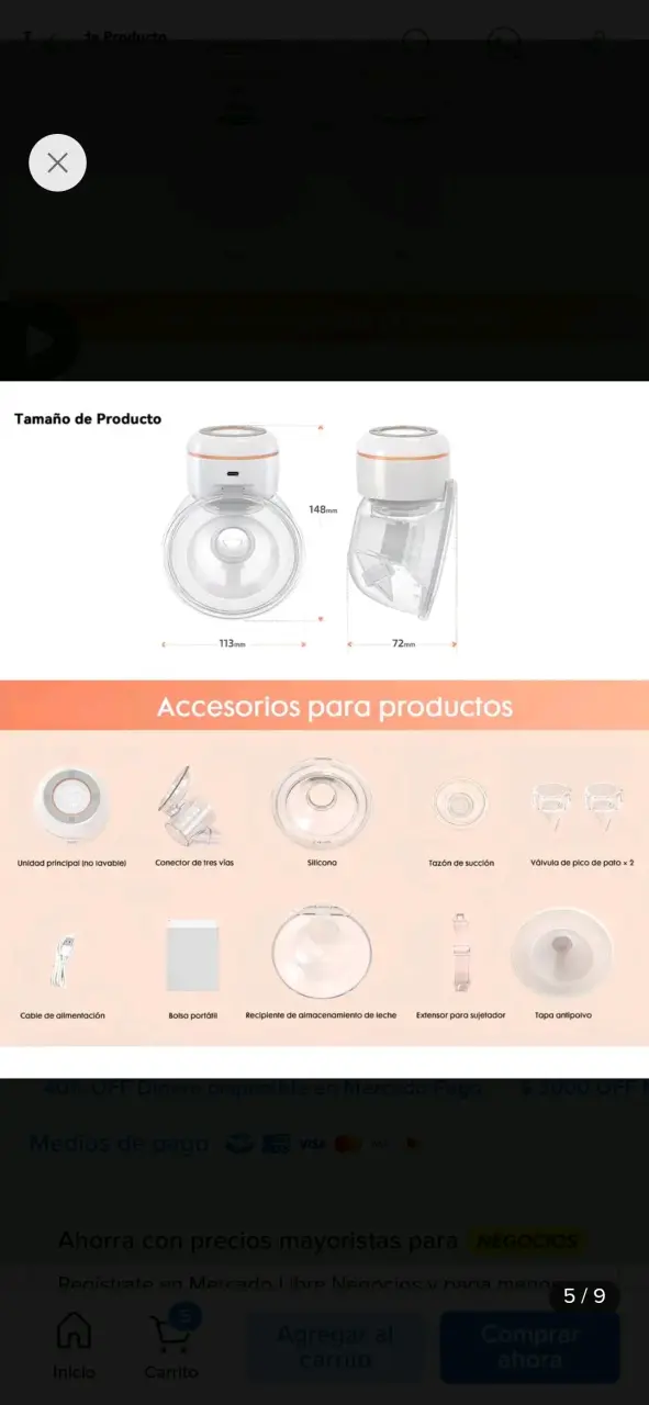 Extractor de Leche Eléctrico Recargable - 2