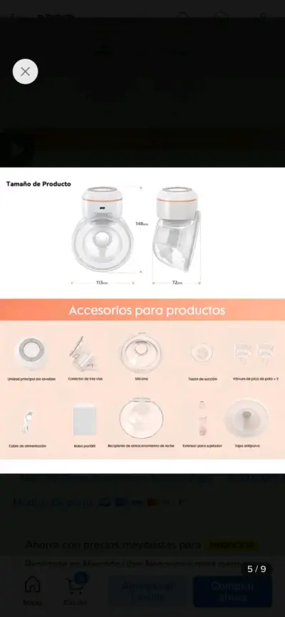 Extractor de Leche Eléctrico Recargable - miniatura 2
