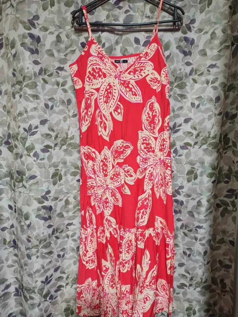 Vestido largo con estampado floral
