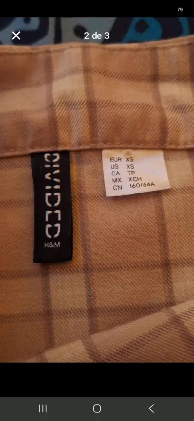 Falda a cuadros beige H&M Divided - miniatura 2