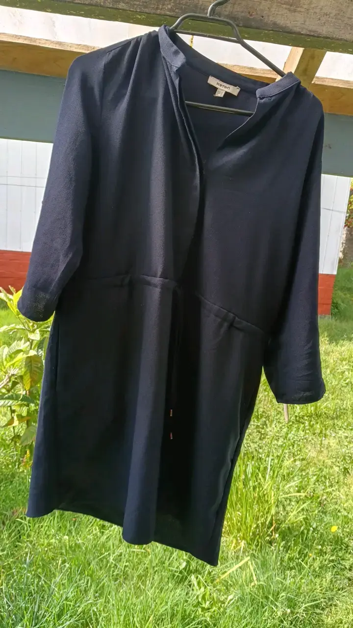 Vestido azul marino de manga larga Koxan