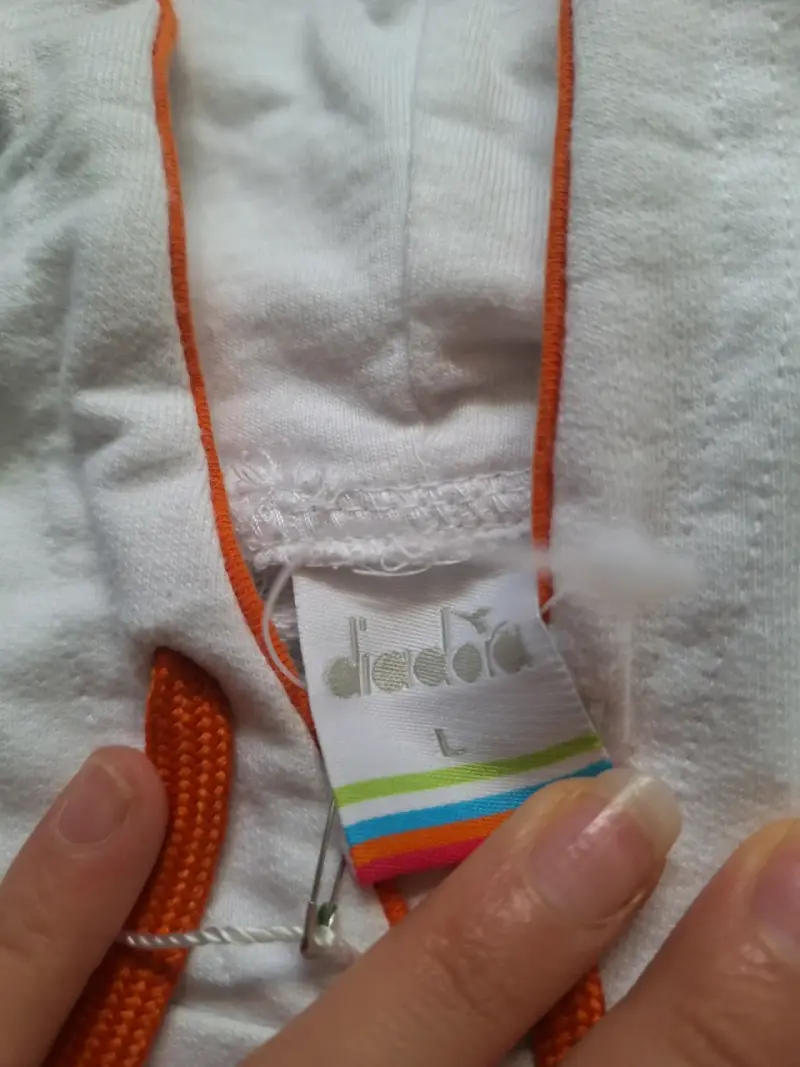 Polerón con capucha Diadora blanco y naranja - 3