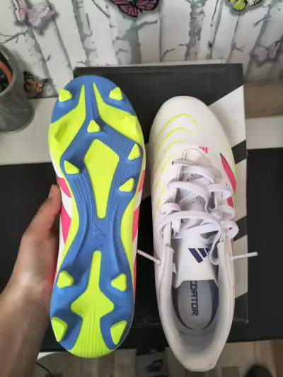 Zapatillas de fútbol Adidas Predator blancas - miniatura 2