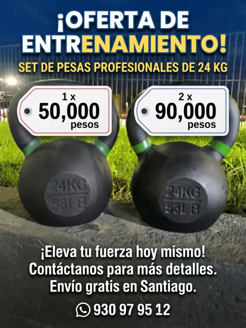 Set de Pesas Rusas Profesionales (Kettlebell)16KG - 3