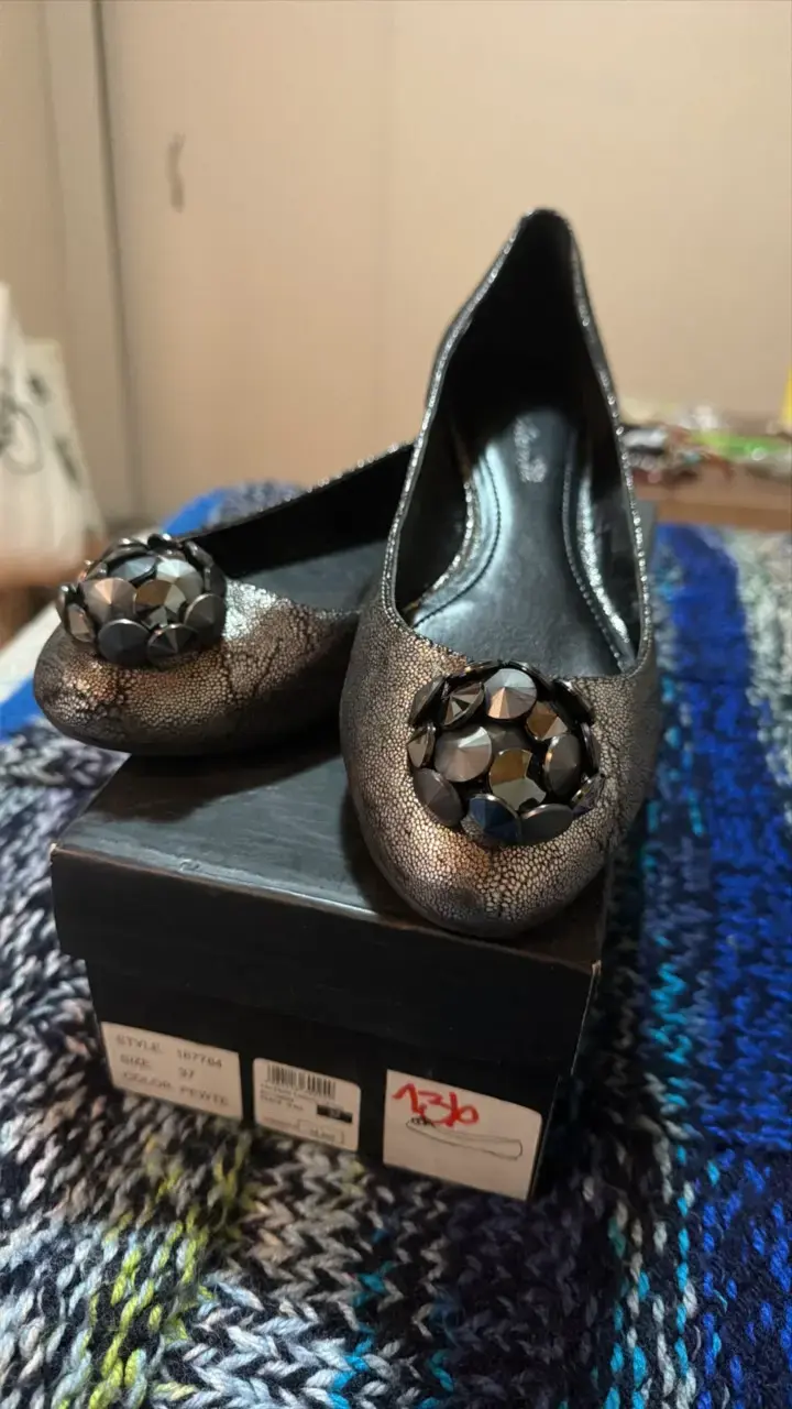 Zapatos planos con adorno brillante talla 37 - 3
