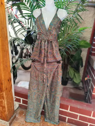 Jumpsuit estampado bohemio para mujer - miniatura 3
