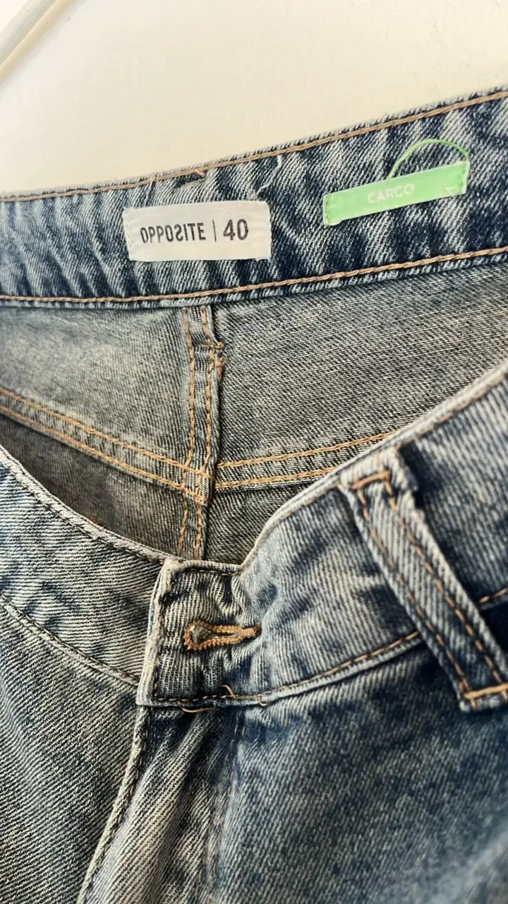 Pantalones cargo de mezclilla Opposite talla 40 - 2