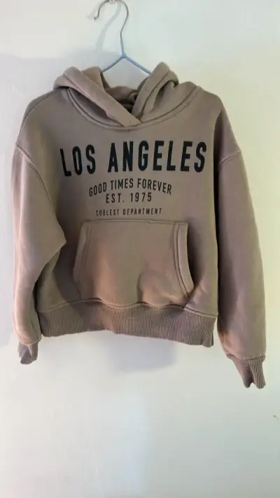 Polerón con capucha beige Los Angeles para niños Zara - miniatura 1