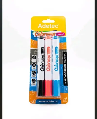 Set de Marcadores de Pizarra Adetec Colorways - miniatura 1