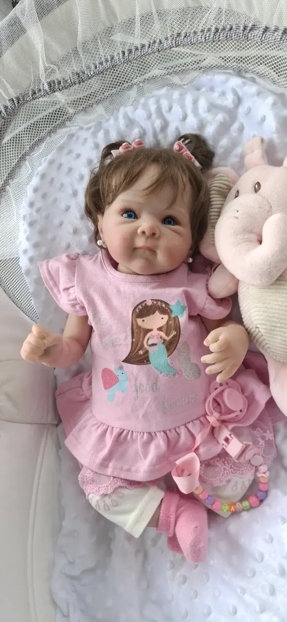 Muñeca Reborn Realista con Ropa Rosa