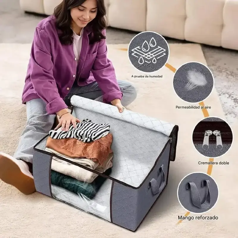 Pack 3 Bolsas Organizador Almacenamiento De Ropa - 3