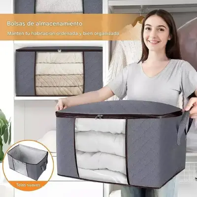 Pack 3 Bolsas Organizador Almacenamiento De Ropa - miniatura 5
