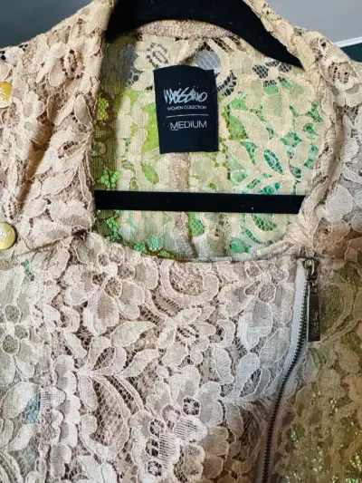 Chaqueta de encaje beige Mossimo para mujer - miniatura 1