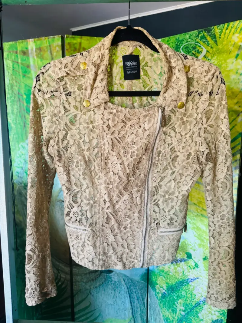 Chaqueta de encaje beige Mossimo para mujer - 2