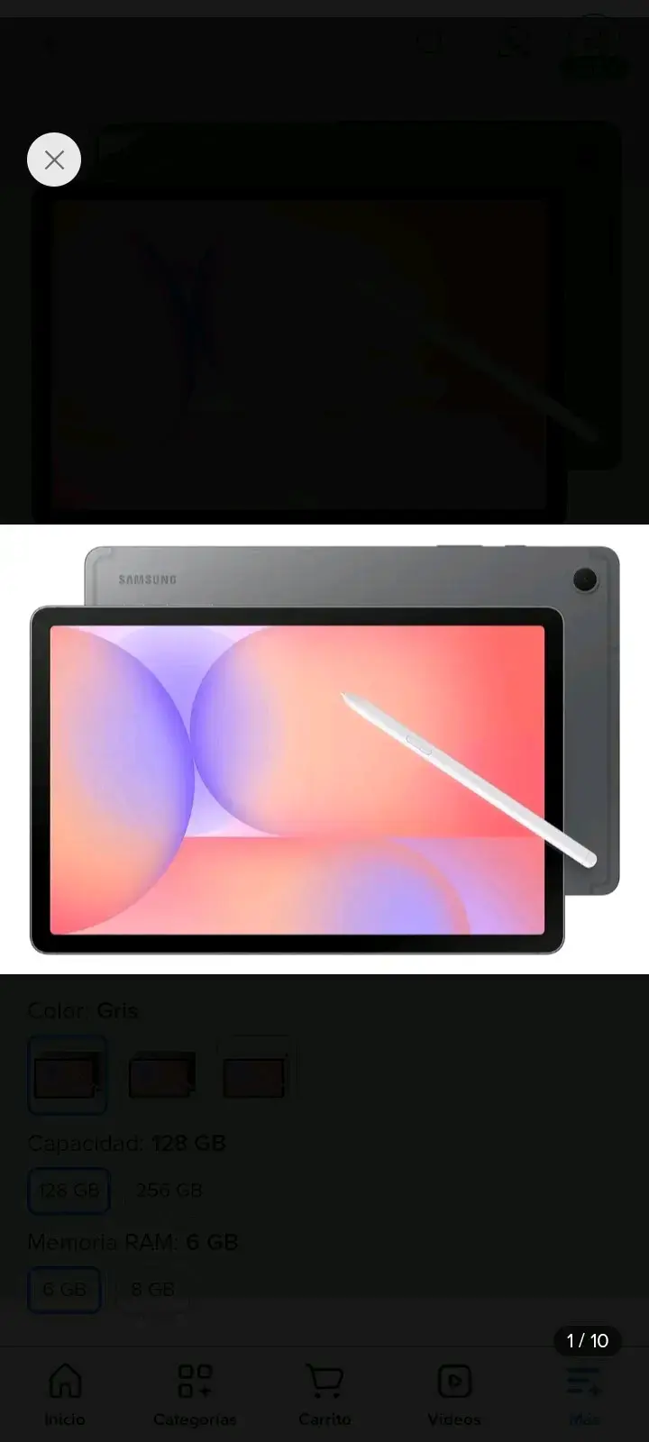 Galaxy Tab S10 Lite 128gb Gris + Bookcover - 1
