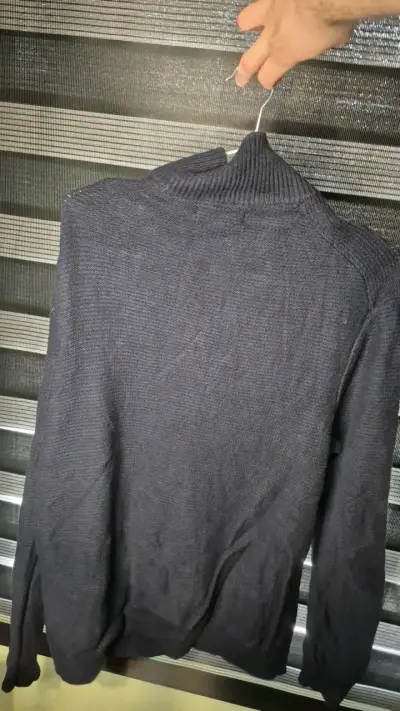 Cardigan Banana Republic de lino mezcla azul - miniatura 3