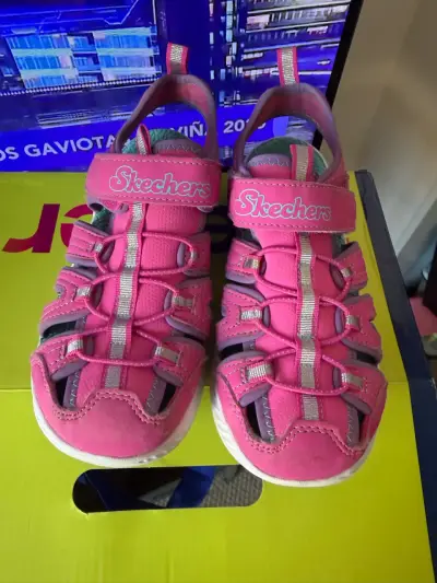 Sandalias deportivas rosas para niña Skechers - miniatura 1