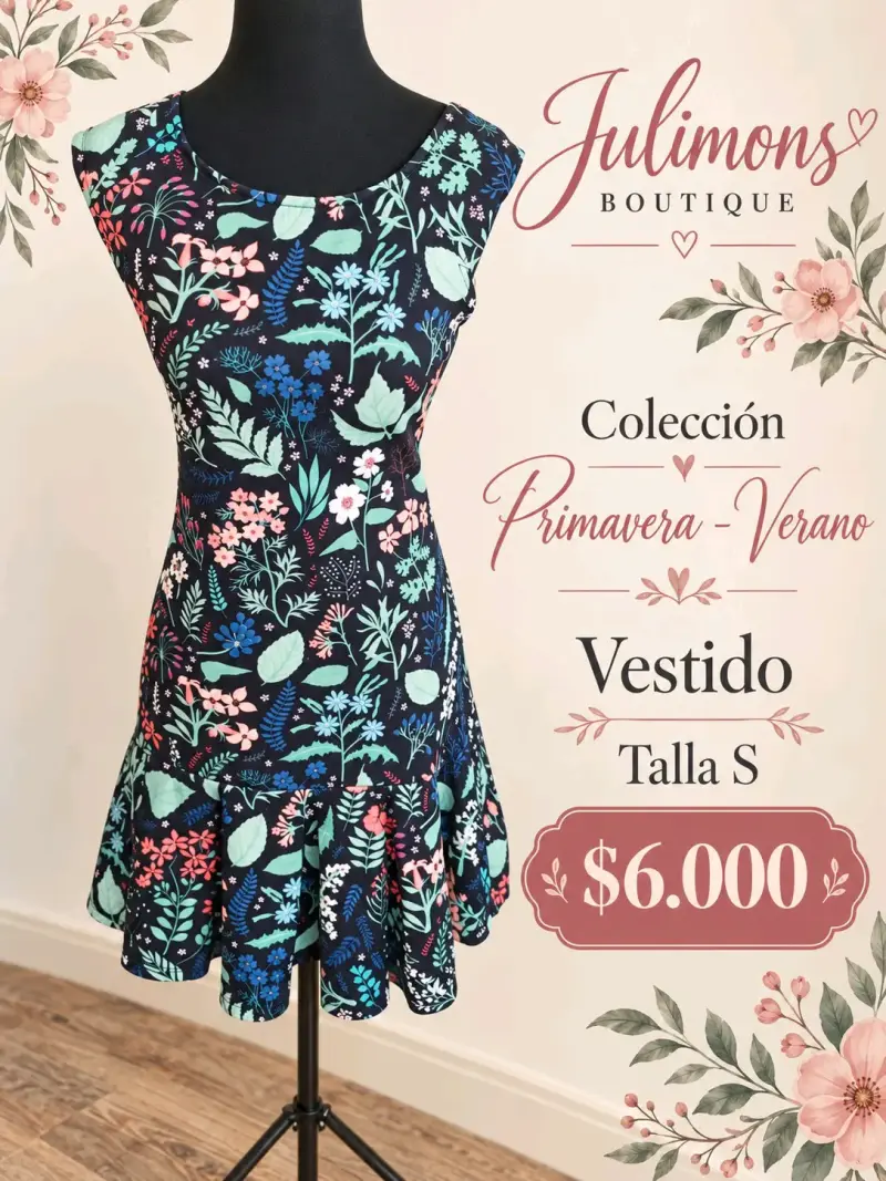 Vestido floral Julimons talla S