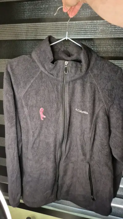 Chaqueta Polar Columbia Negra con Cierre - miniatura 1