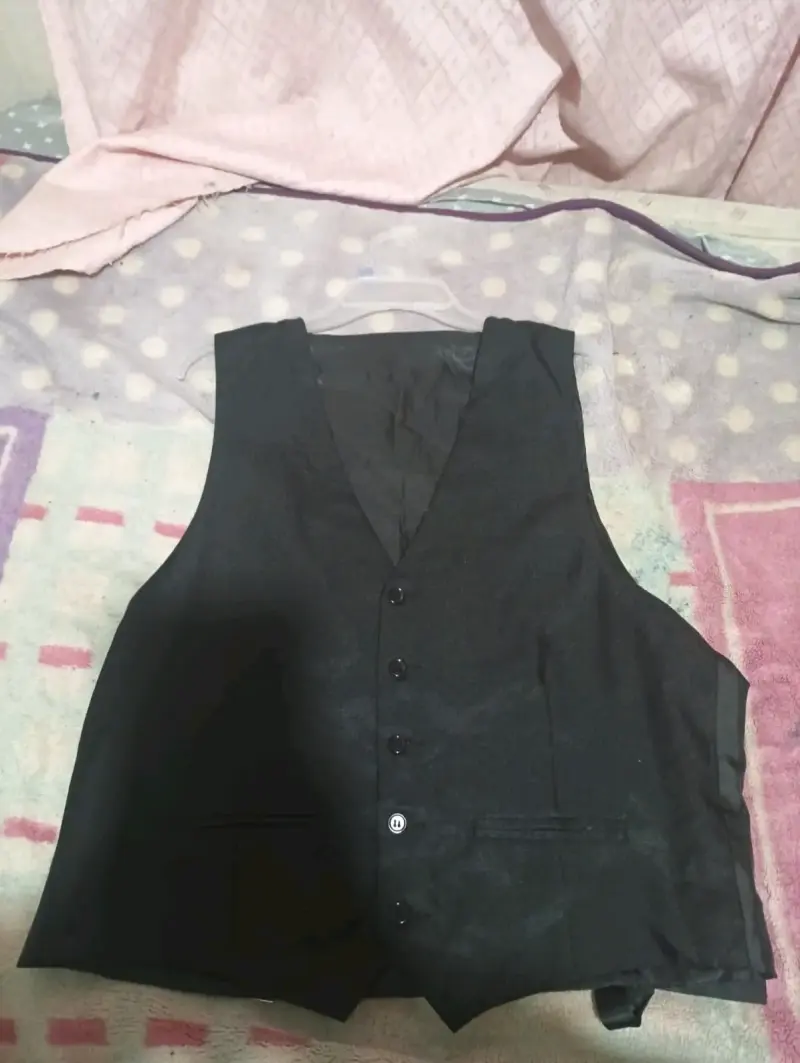 Chaleco de vestir negro para hombre