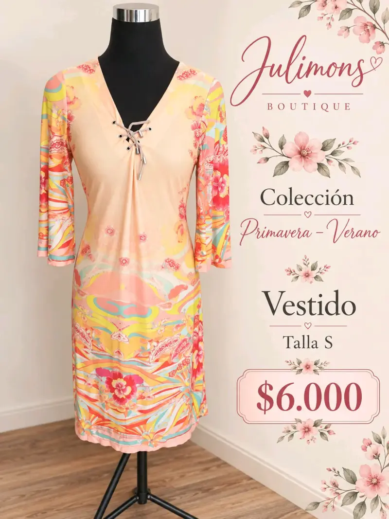 Vestido floral primavera-verano talla S