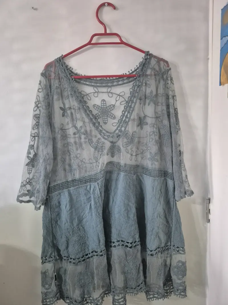 Vestido bohemio de encaje verde *marca GIOIO* - 2