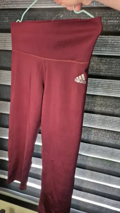 Leggings deportivos burdeos Adidas para mujer - miniatura 1