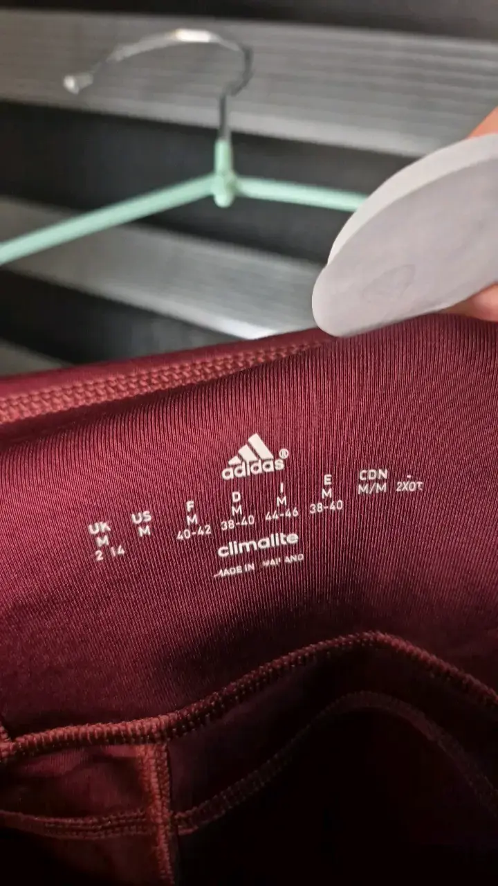 Leggings deportivos burdeos Adidas para mujer - 2