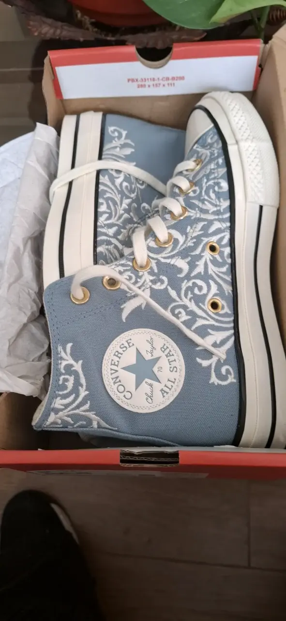 Zapatillas Converse Chuck Taylor bordadas celestes - 3