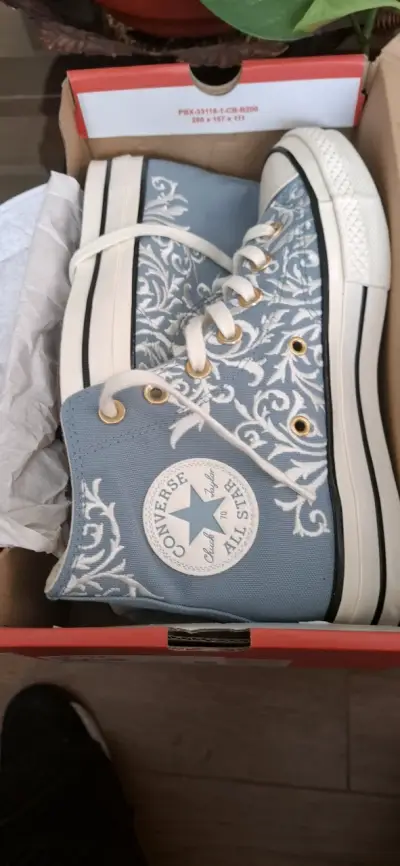 Zapatillas Converse Chuck Taylor bordadas celestes - miniatura 3