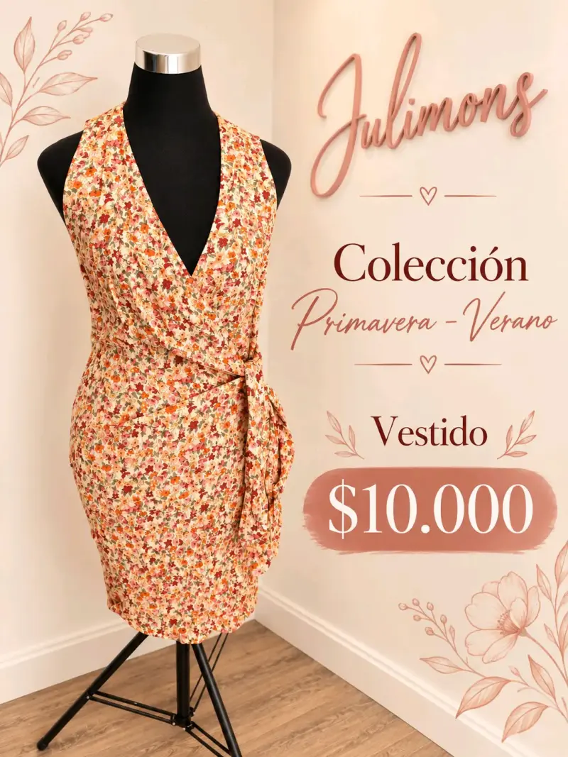 Vestido floral Julimons colección primavera-verano