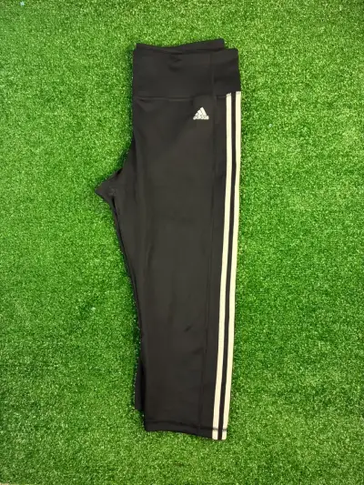 Pantalones deportivos negros Adidas con franjas - miniatura 1