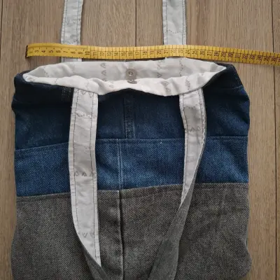 Bolso tote de mezclilla hecho a mano - miniatura 2