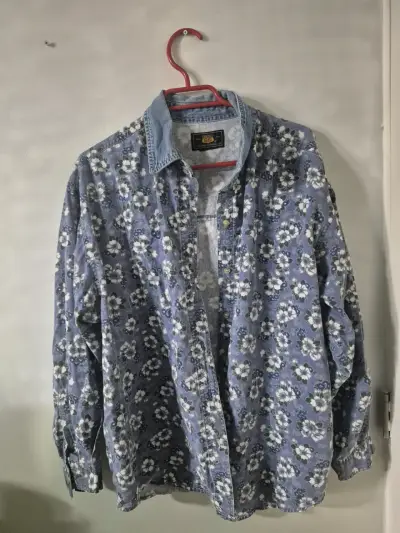 Camisa de mezclilla floral - miniatura 1