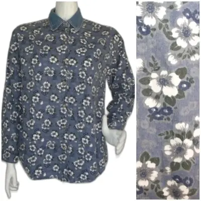 Camisa de mezclilla floral - miniatura 3