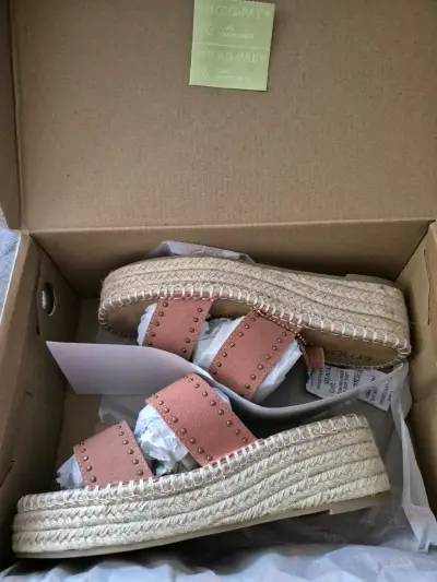 Sandalias de Plataforma Mujer Color Terracota - miniatura 2