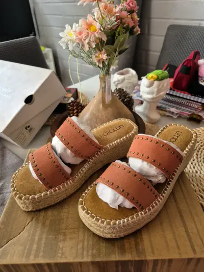 Sandalias de Plataforma Mujer Color Terracota - miniatura 3