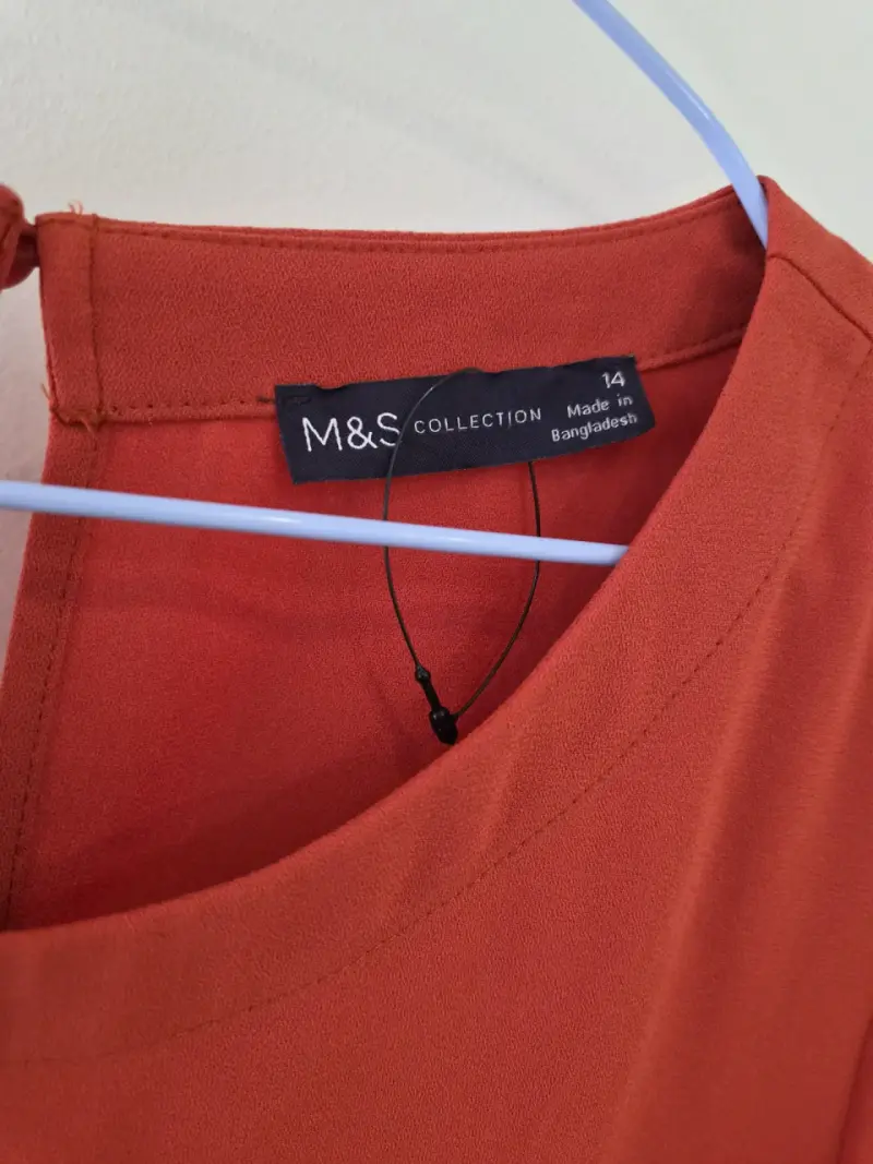 Vestido rojo M&S Collection talla 14 - 2