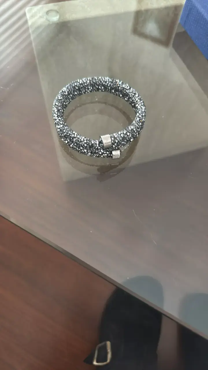Pulsera Swarovski negra con cristales brillantes - 3