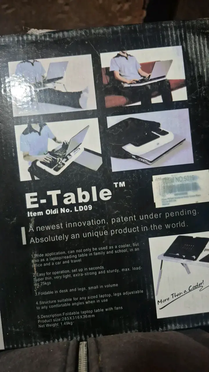 Mesa portátil para laptop E-Table ajustable - 2