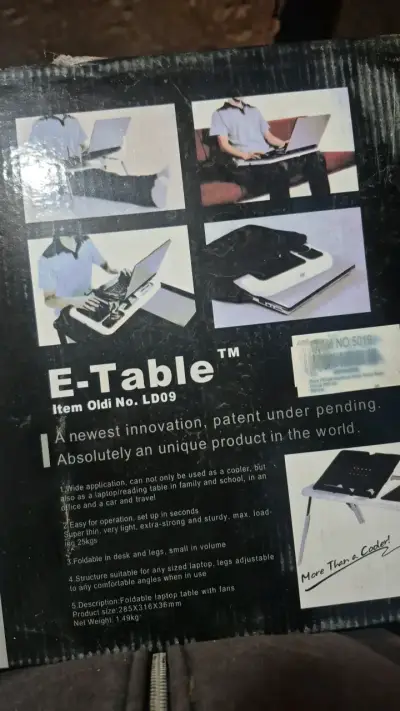 Mesa portátil para laptop E-Table ajustable - miniatura 2